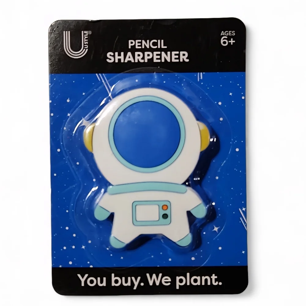 U Style Novelty Shaped Pencil Sharpeners Astronaut, Soccer Ball, Shark